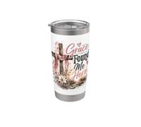 Grace Found Me Here Christian Cross Design Stainless Steel Insulated Tumbler