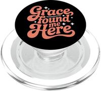 Grace Found Me Here Religious Quote Christian Faith PopSockets PopGrip for MagSafe