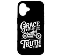 Grace Fueled Mercy Driven Truth Tuned Christian Biker Case for iPhone 16