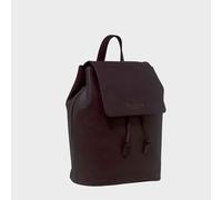 GRACE' Full Grain Leather Flap-over Backpack Assots London Burgundy One Size