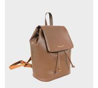 GRACE' Full Grain Leather Flap-over Backpack Assots London Tan One Size
