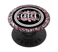 GRACE Gifts, Personalized Name Accessory For Women, Phone PopSockets Swappable PopGrip
