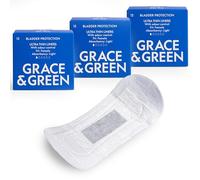 Grace & Green Light Bladder Protection Women's Liners - 3 x 12 Pack | Organic Bamboo Topsheet | Ultra Absorbent, Odour Control | Biodegradable Packaging | B-Corp Certified | Safe & Sustainable