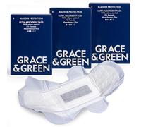 Grace & Green Maximum Bladder Protection Women's Liners - 4 x 8 Pack | 3D Leak Barrier | Ultra Absorbent Plus | Comfort & Confidence | Bamboo Topsheet, Skin Sensitive | Odour Control | Fragrance Free