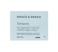 Grace&green Non-Applicator Tampons Super Plus (15 Tampons) In Beige Beige One Size