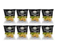 Grace Green Plantain Chips 85g Pack of 8 Vegan Salted Bites High in Fibre Gluten Free Banana Crisps Snack with Welari Thank You Card | (8pack) (680g)