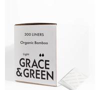 Grace & Green - Sustainable Bamboo Underwear Liners - 300 Pack | Ultra Thin & Super Soft | Ideal for Light Flow or Spotting | Everyday Discharge & Period Protection | B-Corp Certified