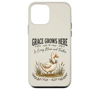 Grace Grows Here Cute Duck Floral Cottagecore Farmhouse Case for iPhone 12 mini