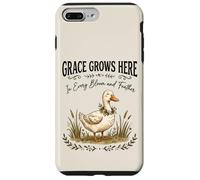 Grace Grows Here Cute Duck Floral Cottagecore Farmhouse Case for iPhone 7 Plus/8 Plus
