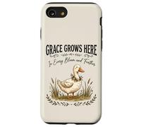 Grace Grows Here Cute Duck Floral Cottagecore Farmhouse Case for iPhone SE (2020) / 7/8