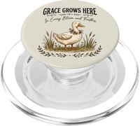 Grace Grows Here Cute Duck Floral Cottagecore Farmhouse PopSockets PopGrip for MagSafe