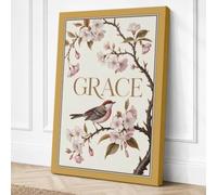 Grace in Bloom Botanical Canvas Wall Art Print 30x20 Inch (76 x 51 cm)
