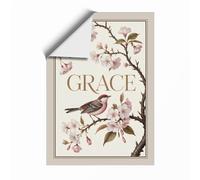 Grace in Bloom Botanical Unframed Wall Art Print A3 (42×29.7cm), Wall Decor for Living Room, Bedroom, Office & Home, Art Gift
