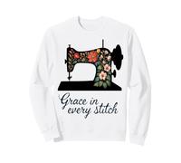 Grace in every stitch Floral Sewing Tailor Sweatshirt