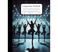 Grace in Motion: Ballet dancers in soft shadow on gym floor. College Ruled Composition Book, 7.5" x 9.25", 110 Pages