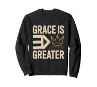 Grace Is Greater Christian Crown Cross Sweatshirt