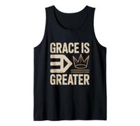 Grace is Greater Christian Crown Cross Tank Top