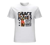 Grace Jones Unisex T-Shirt Printed Tee Graphic Top Men White Shirt L