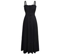 GRACE KARIN Black Ladies Summer Dress Sleeveless Spaghetti Straps Causal Beach Dress Elegant Flowy Maxi Dress for Going Out Vocation S
