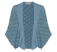 GRACE KARIN Cardigan for Women UK Batwing Sleeve Shrug Sweater Knitwear Grey Blue S