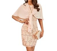 GRACE KARIN Elegant Mother of The Bride Dresses Party Wedding Disco Cocktail Dresses Glitter Bodycon Wrapped Banquet Set Pink Gold 10