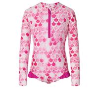 GRACE KARIN Girls One Piece Swimsuit Long Sleeve Swimming Costume Comfortable Stretchy Rash Guard Pink Mermaid 7-8 Years