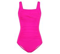GRACE KARIN Girls One Piece Swimsuit, Solid Color Straps Swimming Costume Beach Swimwear for Kids Rose red 8-9 Years