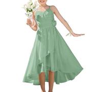 GRACE KARIN Girls Spaghetti Strap Chiffon Dresses A-Line Flower Dress