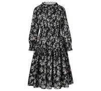GRACE KARIN Girls Special Occasion Dress Lantern Sleeve Ruffle Neckline Long Dress Black 13-14 Years