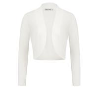GRACE KARIN Ladies Elegant White Cropped Boleros Cardigans Open Front Shrug Sweater Long Sleeve M
