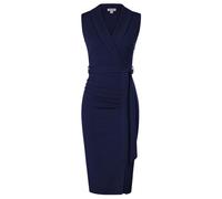 GRACE KARIN Ladies Wrap Navy Blue Dress Sleeveless Office Professinal Work Dress for Evening Party Cocktail Formal Occasion Navy Blue 12
