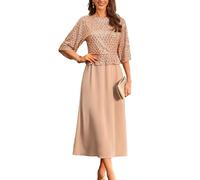 Grace Karin Sequin Dress for Women 2025 Mother of The Bride Dresses Wedding Guest Formal Chiffon Evening Gown, Champagne Gold, XL