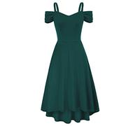 GRACE KARIN Wedding Guest Dresses Elegant V Neck Cold Shoulder A Line Dress