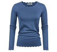 GRACE KARIN Women’s Sweater Jumpers Long Sleeve Light Elastic Sweater Knitwear Pullover Sweater Tunic Shirt for Autumn XL Size 20 Grey Blue