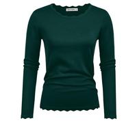 GRACE KARIN Women Winter Jumpers Long Sleeve Crew Neck Slim Fit Sweater Knitted Tunic Tops Elegant Daily Outfits S Size 8 Dark Green