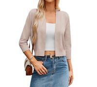 GRACE KARIN Women's 3/4 Sleeves Open Front Short Cardigans Daily Shrugs