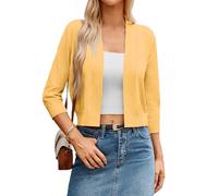 GRACE KARIN Women's 3/4 Sleeves Open Front Short Cardigans Daily Shrugs