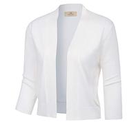 GRACE KARIN Women's 3/4 Sleeves Open Front Short Cardigans Daily Shrugs