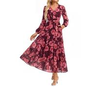 GRACE KARIN Women's A-line Maxi Dress Summer Floral Wedding Guest Dresses