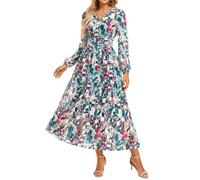 GRACE KARIN Women's A-line Maxi Dress Summer Floral Wedding Guest Dresses