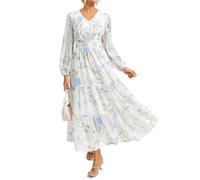 GRACE KARIN Women's A-line Maxi Dress Summer Floral Wedding Guest Dresses