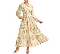 GRACE KARIN Women's A-line Maxi Dress Summer Floral Wedding Guest Dresses