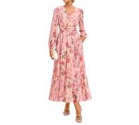GRACE KARIN Women's A-line Maxi Dress Summer Floral Wedding Guest Dresses