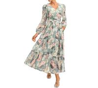 GRACE KARIN Women's A-line Maxi Dress Summer Floral Wedding Guest Dresses