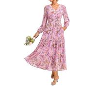 GRACE KARIN Women's A-line Maxi Dress Summer Floral Wedding Guest Dresses