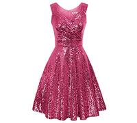 GRACE KARIN Women's A-line Sequin Club Dress Rockabilly Sleeveless Fancy