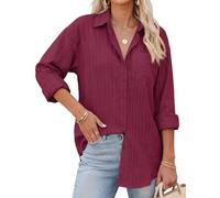 GRACE KARIN Women's Button Down Shirt Long Sleeve Cotton Tops | 100% Cotton,Breathable Soft Texture,Comfort Shoulders,Modern Look,Buttoned Cuffs,Office to Weekend,Machine Washable,Easy Care