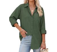 GRACE KARIN Women's Button Down Shirt Long Sleeve Cotton Tops | 100% Cotton,Breathable Soft Texture,Comfort Shoulders,Modern Look,Buttoned Cuffs,Office to Weekend,Machine Washable,Easy Care