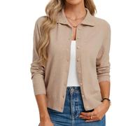 GRACE KARIN Women's Cardigans Button Down Lapel Collar Cropped Cardigan