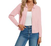 GRACE KARIN Women's Cardigans Button Down Lapel Collar Cropped Cardigan